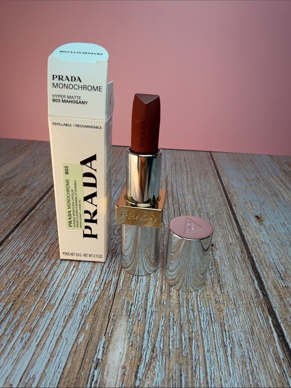 Prada Monochrome Refillable Balm B03 - HYPER MATTE B03 Mahogany
